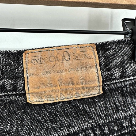 Levi's Vintage 80's 900 Series Tapered Jeans Acid Wash Black Rare Size 10 READ - Picture 5 of 9